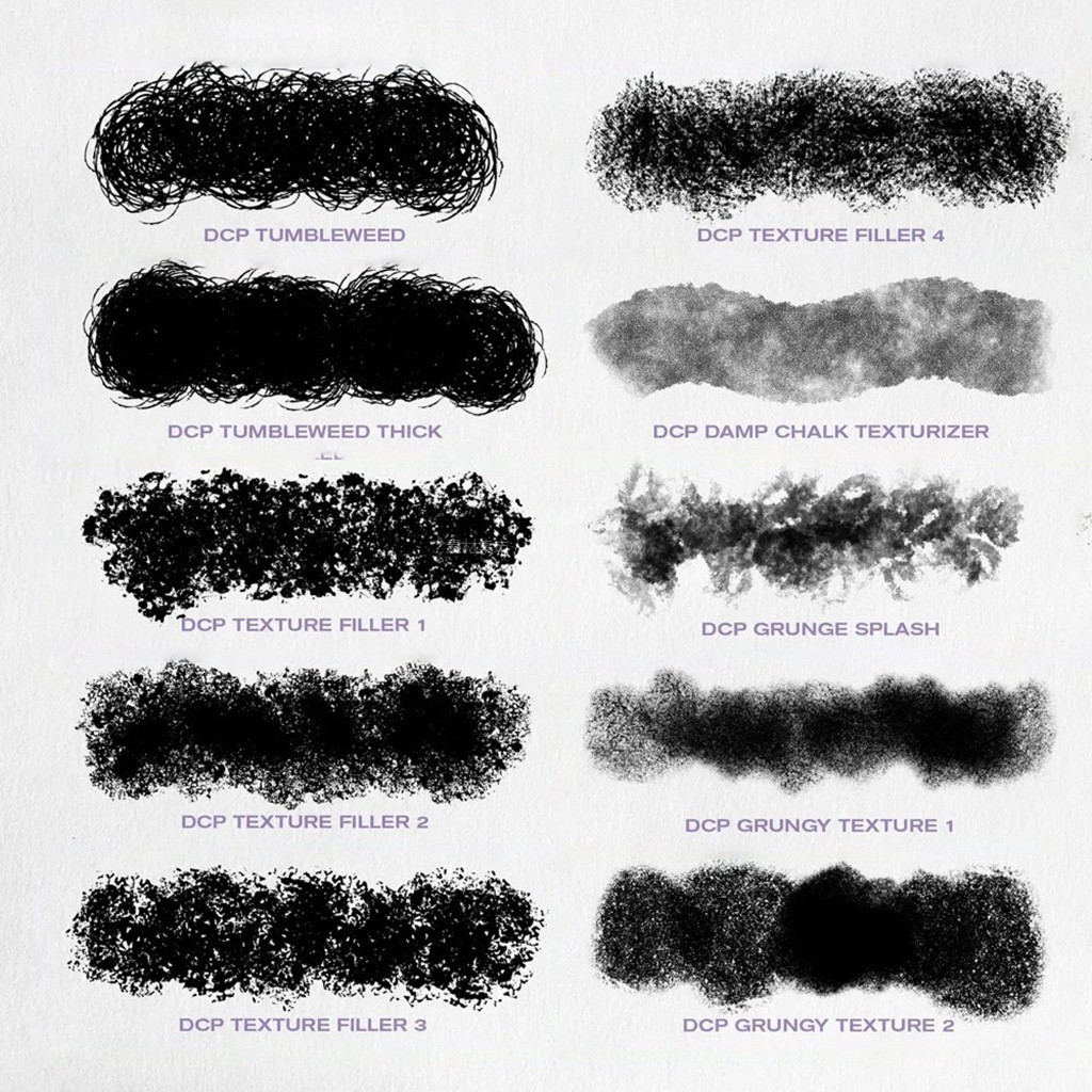 30+复古感漫画纹理Procreate+PS笔刷